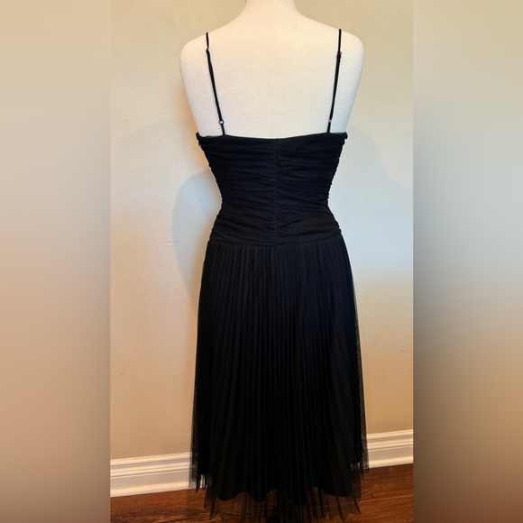 Vintage Betsey Johnson Black Tulle Dress, Midi, Pleated, Size 8, EUC! Hoco!! - Picture 4 of 11